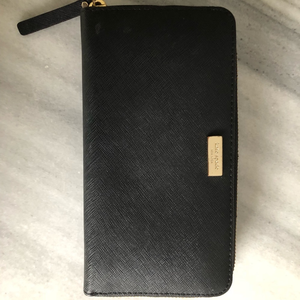 Kate Spade black leather wallet
